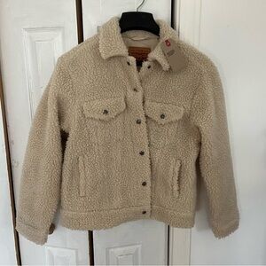 Brand New Levi's Beige Sherpa Tucker Jacket